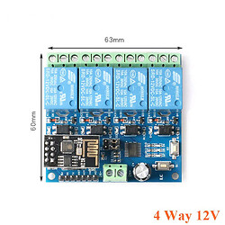 Релейный модуль Arduino 4-Channel WiFiRelay 12V