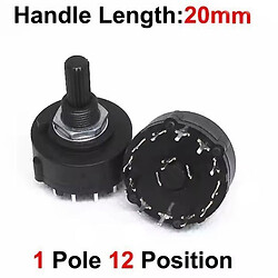 Поворотный переключатель RS26 Band Switch 1 Pole 12 20MM