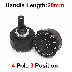Поворотный переключатель RS26 Band Switch 4 Pole 3 20MM