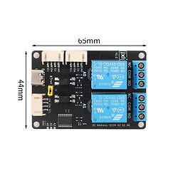 Релейный модуль Arduino XL9535-K2V5/2 Channel Relay Module