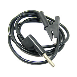 Разъем типа банан Перехідник Штекер Банан - Тестерний зажим Чорний