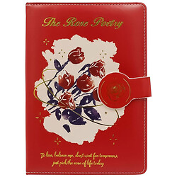 Блокнот на застежке экокожа с тиснением Роза