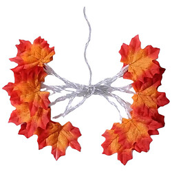 Гирлянда декоративная на батарейках Осенние листья 10 ламп 2 м