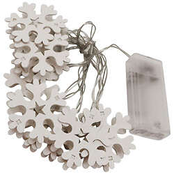 Гирлянда декоративная на батарейках Снежинки 10 ламп