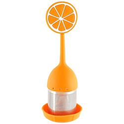 Заварник для чая металлический с силиконовой ручкой