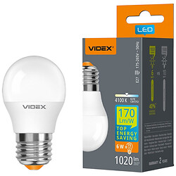 Лампа LED VIDEX G45h 6Вт E27 белый свет 4100K