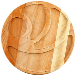 Менажница для закусок деревянная круглая