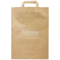 Пакет паперовий Аврора з ручками бурий 260х150х360 мм