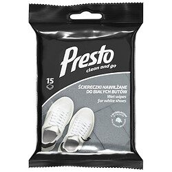 Салфетки влажные для чистки белой обуви Presto Clean