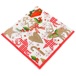 Серветки паперові Silken Новорічна декорація 3 шари 33х33 см
