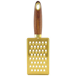 Терка кухонная плоская металлическая золотистая Wooden 27 см (39580)