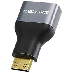 Адаптер Cabletime CP45G, Mini HDMI, HDMI, 0.1 м., Черный