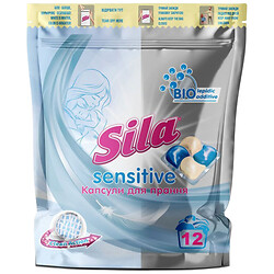 Средство для стирки в капсулах "Sila: Sensitive", 12шт x 21г/252г