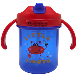 Дитячий поїльник з трубочкою, червоні ручки, 280 мл, Mega Zayka