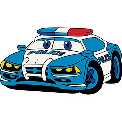 Детская раскраска. Роспись по холсту "Полицейская машинка", 25х30 см, Art Craft