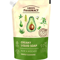 Жидкое мыло "Алоэ и авокадо Green Pharmacy", дой-пак 460 мл