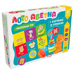 Игра "Лото: алфавит+картинки со словами", укр, Ранок