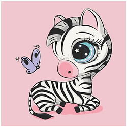 Картина по номерам "Зебра", 30х30 см, Art Craft