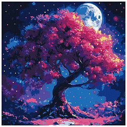 Картина по номерам "Силуэт дерева", 40х40 см, Ідейка