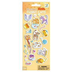 Набор 3D наклеек "Смешные котики", Dodo