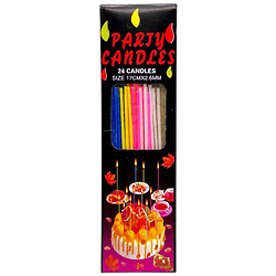 Набор свечей для торта "Неоновые", 10 штук длинные микс, Mic