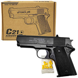 Пистолет с металлическими деталями, коробка 20x15x4,5 см, Mic