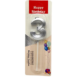Свічка для торта "Цифра 3", Mic