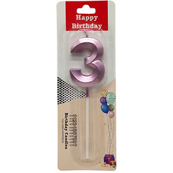 Свічка для торта "Цифра 3", Mic