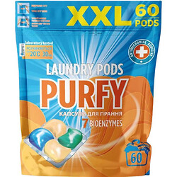 Средство для стирки "Purfy", 60 капсул по 19 г, Purfy