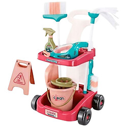 Тележка для уборки с ведром, пылесосом и аксесс., батар., кор. 48x14x35 см, Mic