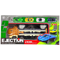 Трейлер-монстр-трек "Динозавр", запуск с металлическими машинками, кор.46,5x11x23 см, Tongle