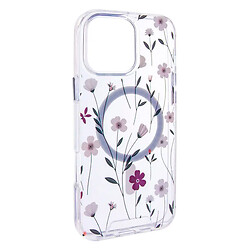 Чехол (накладка) Apple iPhone 16, Epik Clear Garden, MagSafe, Cherry Petal, Рисунок