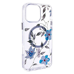 Чохол (накладка) Apple iPhone 17 Air, Epik Clear Garden, Blue Blossom, MagSafe, Малюнок