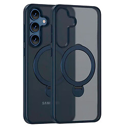 Чохол (накладка) Samsung Galaxy S25 Edge, Epik Metal Buttons HQ Ring, Dark Blue, MagSafe, Синій