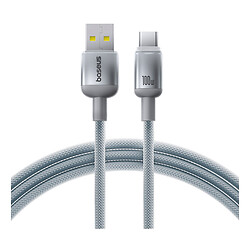 USB кабель Baseus E0420803 Discolor, Type-C, 2.0 м., Серебряный