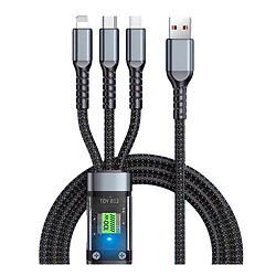 USB кабель XO NB297 Apple iPhone SE 2022 / iPhone 14 Pro Max / iPhone 14 Plus / iPhone 14 Pro / iPhone 14 / iPhone 13 Pro / iPhone 13 Mini / iPhone 13 / iPhone 13 Pro Max / iPhone 12 Mini / iPhone 12 Pro Max, Lightning, Type-C, MicroUSB, 1.2 м., Черный