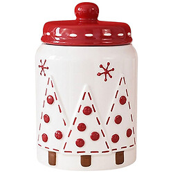 Банка для сыпучих доломитовых с крышкой Almo Рождественская 800 мл