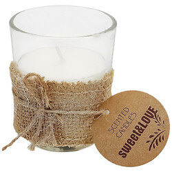 Свічка декоративна кругла в скляній ємності