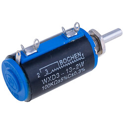 Многооборотный потенциометр проводной 100 kOhm, WXD3-13-2W-100K Ohm
