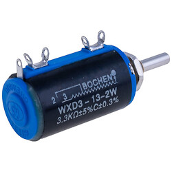 Многооборотный потенциометр проводной 3,3 kOhm, WXD3-13-2W-3.3K Ohm