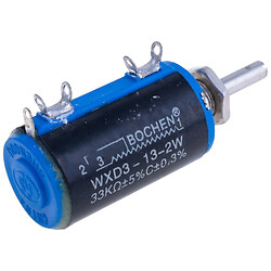 Многооборотный потенциометр проводной 33 kOhm, WXD3-13-2W-33K Ohm