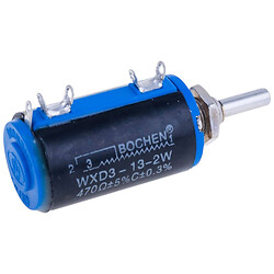 Багатооборотний потенціометр провідний 470 Ohm, WXD3-13-2W-470 Ohm