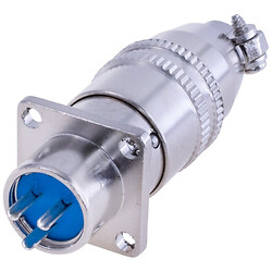 Роз'єм XS12-3P авіаційний штепсельний, вилка на провід + гніздо на корпус