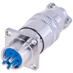 Роз'єм XS12-5P авіаційний штепсельний, вилка на провід + гніздо на корпус