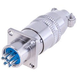 Роз'єм XS12-7P авіаційний штепсельний, вилка на провід + гніздо на корпус