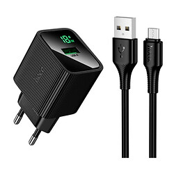 СЗУ Hoco CS81A, С кабелем, MicroUSB, Черный