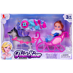 Набор игрушечный: кукла на санях, аксессуары