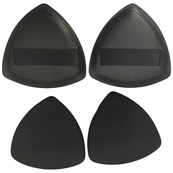 Набір спонжів для макіяжу об'ємних чорних, 4 шт