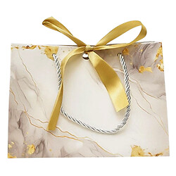 Пакет подарочный бумажный с бантиком "Мрамор", 23х18х10 см