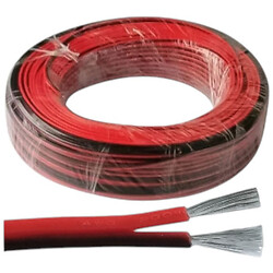Провод силиконовый 2 жилы 20AWG (2х0,52мм.кв.) TinCU, красно-чёрный